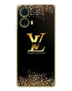 Чехол для Motorola MOTO G85 с картинкой «LV — золотые искры»