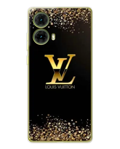 Чехол для Motorola MOTO G85 с картинкой «LV — золотые искры»
