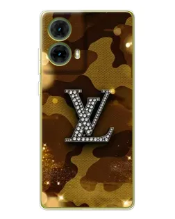 Чехол для Motorola MOTO G85 с картинкой «Камуфляжный Louis Vuitton»