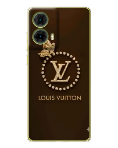 Чехол для Motorola MOTO G85 с картинкой «LV — золотая печать»
