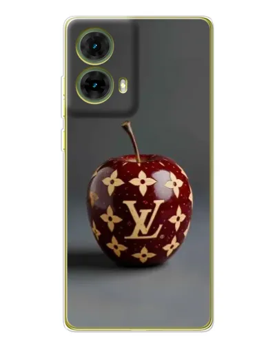 Чехол для Motorola MOTO G85 с картинкой «Красное яблоко LV»