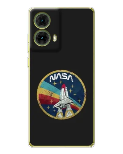 Чехол для Motorola MOTO G85 с картинкой «NASA — эмблема миссии»
