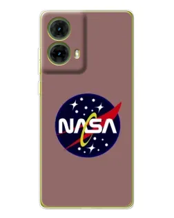 Чехол для Motorola MOTO G85 с картинкой «NASA — ретро космос»
