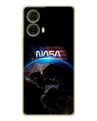 Чехол для Motorola MOTO G85 с картинкой «Земля из космоса NASA»