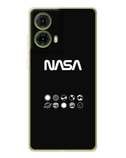 Чехол для Motorola MOTO G85 с картинкой «NASA — технический принт»