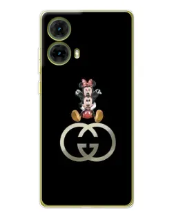 Чехол для Motorola MOTO G85 с картинкой «Минни Маус на лого»