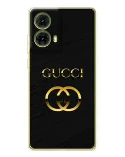 Чехол для Motorola MOTO G85 с картинкой «Золотой логотип Gucci»