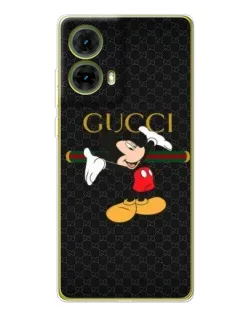 Чехол для Motorola MOTO G85 с картинкой «Микки Маус Gucci»