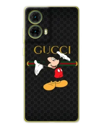 Чехол для Motorola MOTO G85 с картинкой «Микки Маус Gucci»