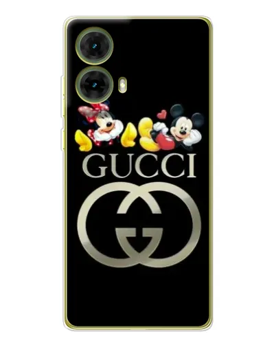 Чехол для Motorola MOTO G85 с картинкой «Gucci — герои Disney»
