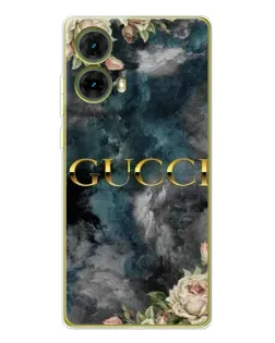 Чехол для Motorola MOTO G85 с картинкой «Абстрактные цветы Gucci»