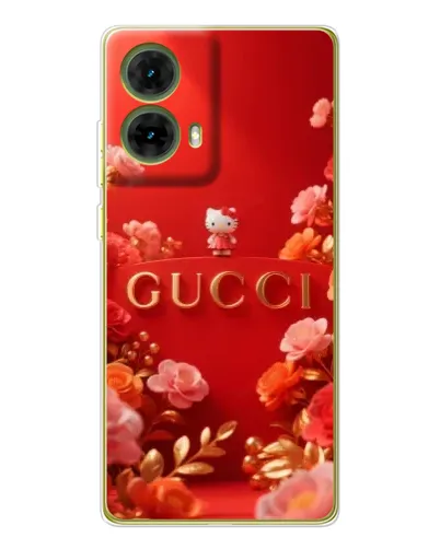 Чехол для Motorola MOTO G85 с картинкой «Gucci — золотой сад»