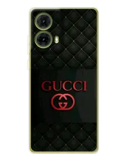 Чехол для Motorola MOTO G85 с картинкой «Gucci — стеганый черный»