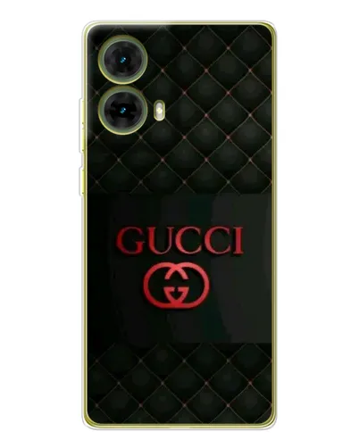 Чехол для Motorola MOTO G85 с картинкой «Gucci — стеганый черный»