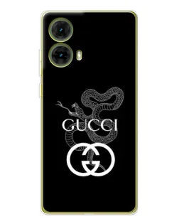 Чехол для Motorola MOTO G85 с картинкой «Gucci — серебряная змея»