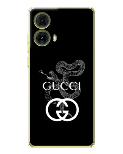 Чехол для Motorola MOTO G85 с картинкой «Gucci — серебряная змея»