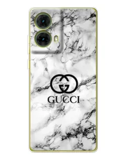 Чехол для Motorola MOTO G85 с картинкой «Gucci — мраморный шик»