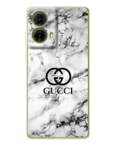 Чехол для Motorola MOTO G85 с картинкой «Gucci — мраморный шик»