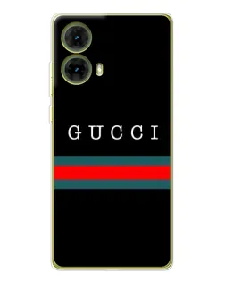 Чехол для Motorola MOTO G85 с картинкой «Gucci — красный пояс»