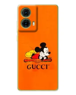 Чохол для Motorola MOTO G85 з картинкою «Міккі Маус Gucci — помаранч»