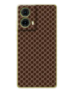 Чохол для Motorola MOTO G85 з картинкою «Gucci — шоколадна сітка»