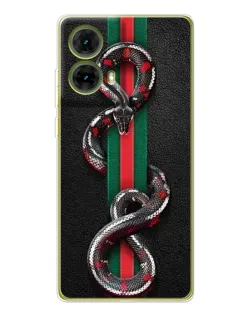 Чохол для Motorola MOTO G85 з картинкою «Gucci — змія на смузі»