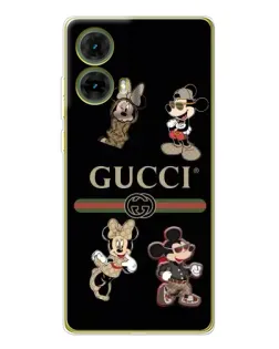 Чохол для Motorola MOTO G85 з картинкою «Gucci — герої Disney та монограма»