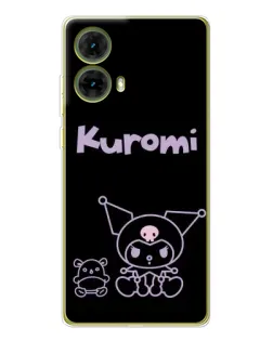 Чохол для Motorola MOTO G85 з картинкою «Kuromi — чорний мінімалізм» Чохол для Motorola MOTO G85 з картинкою «Kuromi — чорний мінімалізм»
