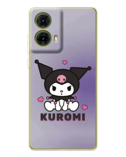 Чехол для Motorola MOTO G85 с картинкой «Kuromi — фиолетовый арт»