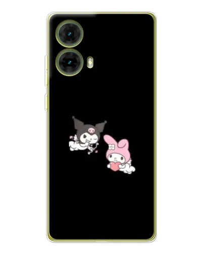 Чехол для Motorola MOTO G85 с картинкой «My Melody и Kuromi»