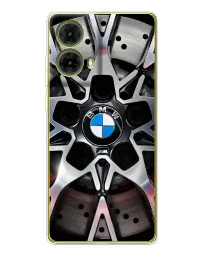 Чехол для Motorola MOTO G85 с картинкой «BMW — деталь диска»