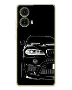 Чехол для Motorola MOTO G85 с картинкой «Темный силуэт BMW»