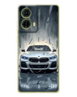Чехол для Motorola MOTO G85 с картинкой «BMW в свете фар»
