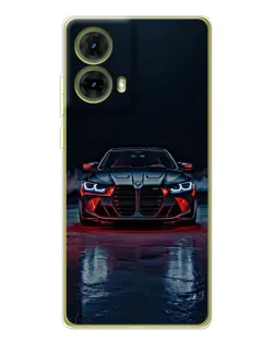 Чехол для Motorola MOTO G85 с картинкой «BMW на мокрой дороге»