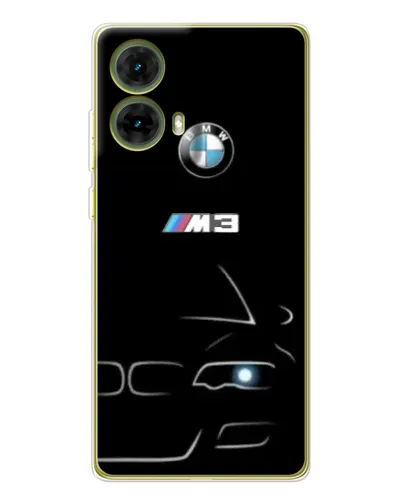 Чехол для Motorola MOTO G85 с картинкой «Минималистичный принт BMW M3»