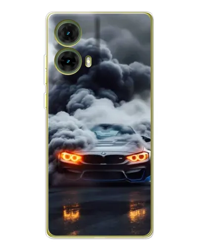 Чехол для Motorola MOTO G85 с картинкой «BMW в дыму»