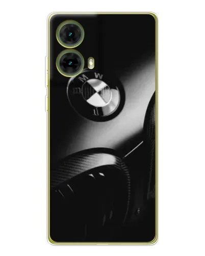 Чехол для Motorola MOTO G85 с картинкой «Эмблема BMW — макро»