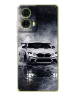 Чехол для Motorola MOTO G85 с картинкой «BMW сквозь туман»