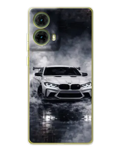 Чехол для Motorola MOTO G85 с картинкой «BMW сквозь туман»
