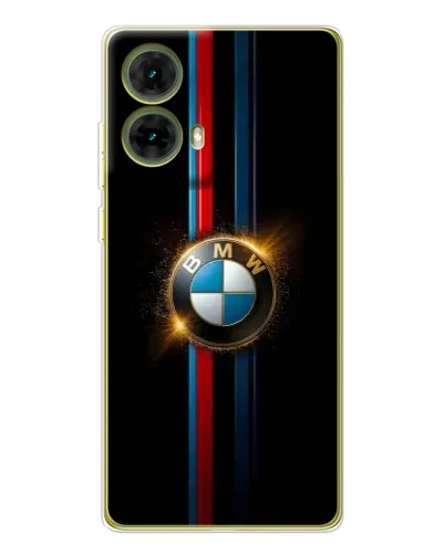 Чехол для Motorola MOTO G85 с картинкой «BMW M-Power неон»