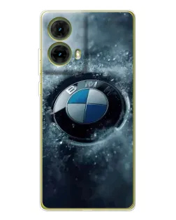 Чохол для Motorola MOTO G85 з картинкою «Логотип BMW — лід»