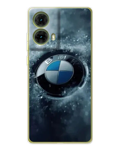 Чохол для Motorola MOTO G85 з картинкою «Логотип BMW — лід» Чохол для Motorola MOTO G85 з картинкою «Логотип BMW — лід»
