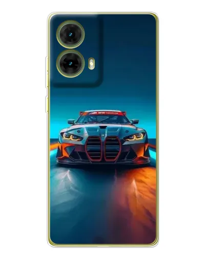 Чохол для Motorola MOTO G85 з картинкою «BMW — вогні неону» Чохол для Motorola MOTO G85 з картинкою «BMW — вогні неону»