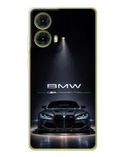 Чохол для Motorola MOTO G85 з картинкою «BMW крізь нічне місто»