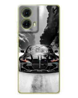 Чохол для Motorola MOTO G85 з картинкою «BMW — акварельний дрифт»