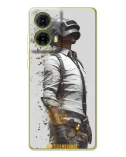 Чохол для Motorola MOTO G85 з картинкою «PUBG — боєць у пилу»