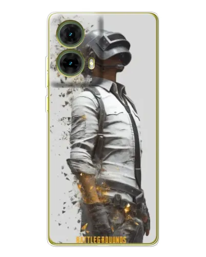 Чохол для Motorola MOTO G85 з картинкою «PUBG — боєць у пилу»