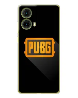 Чохол для Motorola MOTO G85 з картинкою «PUBG — рамка лого»
