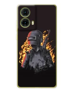 Чохол для Motorola MOTO G85 з картинкою «PUBG — вогняний силует»