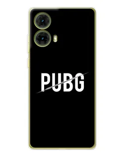 Чохол для Motorola MOTO G85 з картинкою «PUBG — білий логотип»